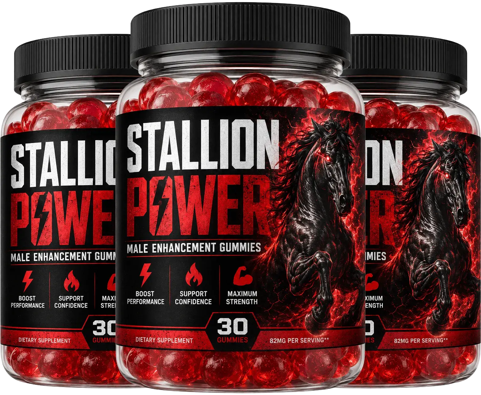 Three bottles of Stallion Power